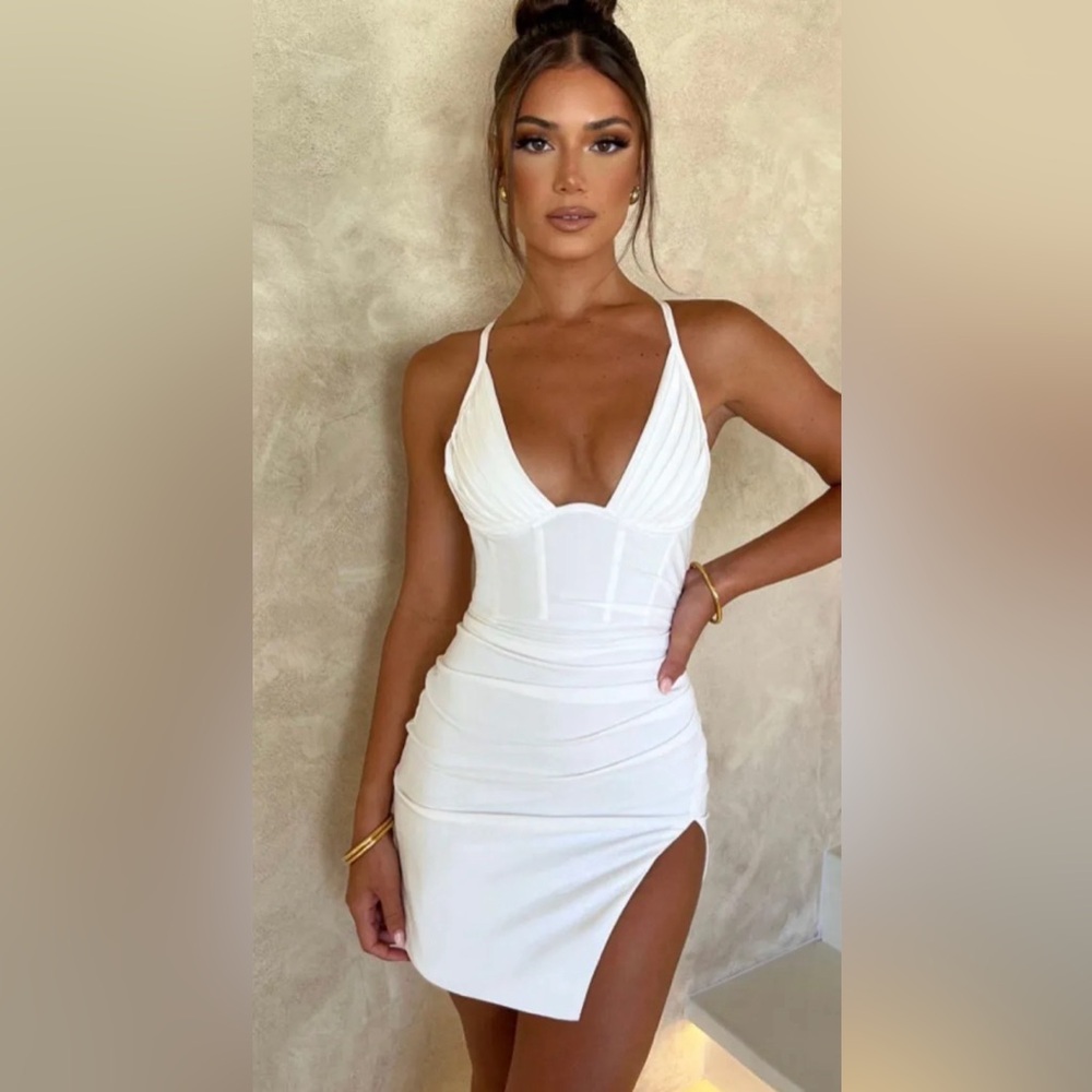 Baby boo white mini dress